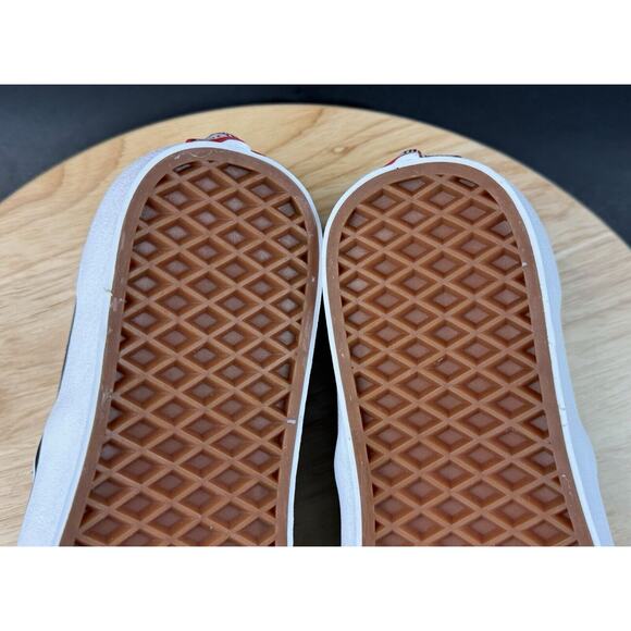 Vans Classic Slip-On Fruit’ Skull Black White Canvas Shoes Sz Men 8.5 Women 10 - Picture 12 of 13